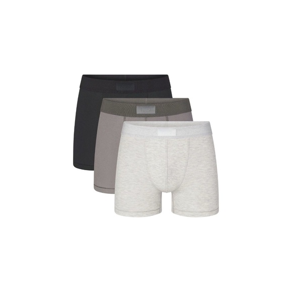 Skims Cotton Men’s 3” Boxer Brief 3-Pack in Heather Multi - Picture 1 of 14